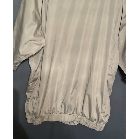 FootJoy Mens XL Tan Short Sleeve V-Neck Golf Windshirt Pullover Jacket - Picture 4 of 12